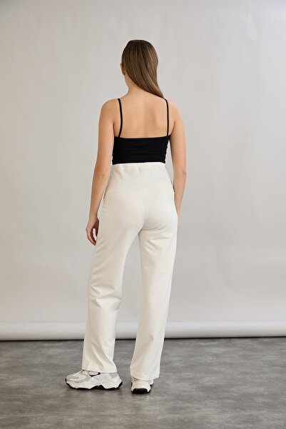 LİYACA Maternity Abdominal Banded Wide Leg Sports Trousers