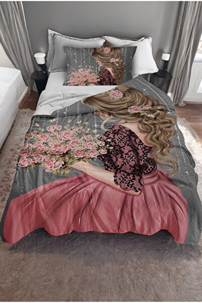 HOMESSA Princess Fairy Patterned Single Pique (With Pillow Case)