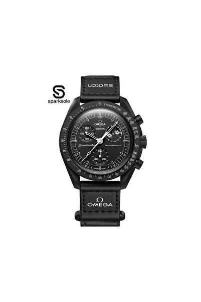 Swatch x Omega Moonphase Snoopy Black -SPARKSOLE