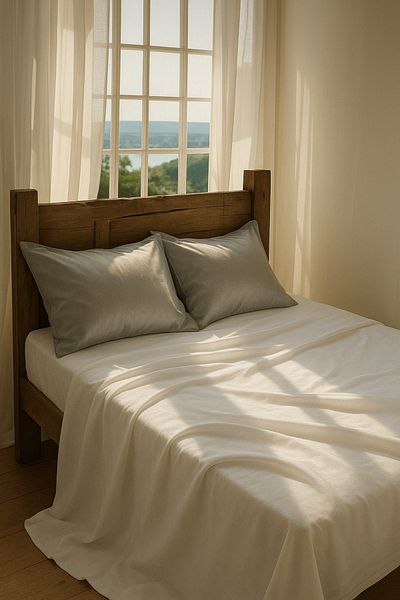 DUSK Satin de Matase 2 Piese 50x70 Fata de Perna cu Par Cret