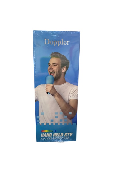 Doppler Rainbow Mavi Ledli Ses Değiştirme Özellikli Karaoke Mikrofonu