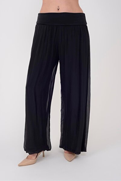 Bohem Stil سروال حريري مبطن بخصر مشد إيطالي