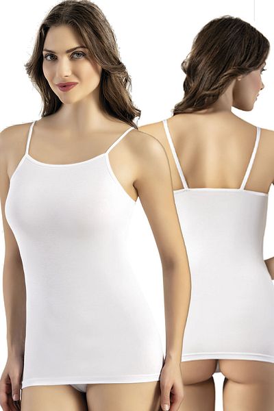 KOTA Women's White 2-Piece Rope Strap Undershirt