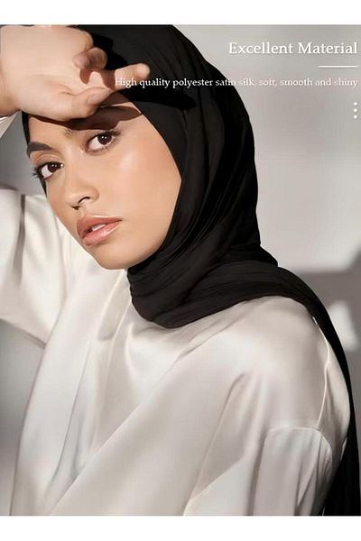 Generic Stylish and Comfortable Hijab Scarfs, Comfy & Good High Quality Polyester Satin Silk Hijab