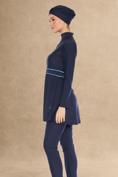 InStyle 6186A Μαγιό με κλειστό φερμουάρ Dark Navy Blue Hijab