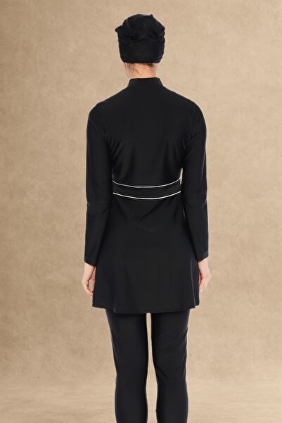 InStyle 6186A Μαύρο μαγιό Hijab με κλειστό φερμουάρ