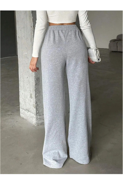 MİTO SPORT Women's Black Baggy Loose Fit Stretchy Comfortable Fabric Sweatpants Bottoms
