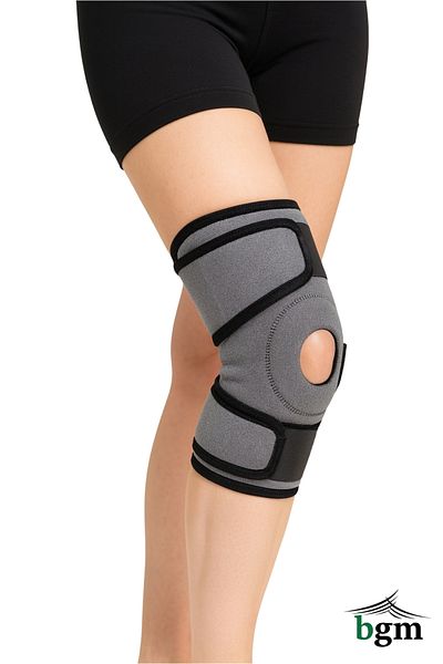 bgm High Quality Gray Knee Pad - Patella Supported