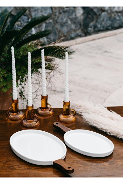 The Mia Woody Porcelain Serving 40x20 cm