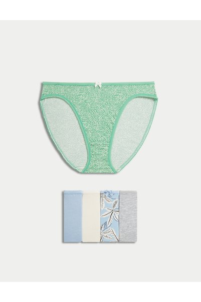Marks & Spencer 5'li Cotton Lycra® Bikini Külot Seti