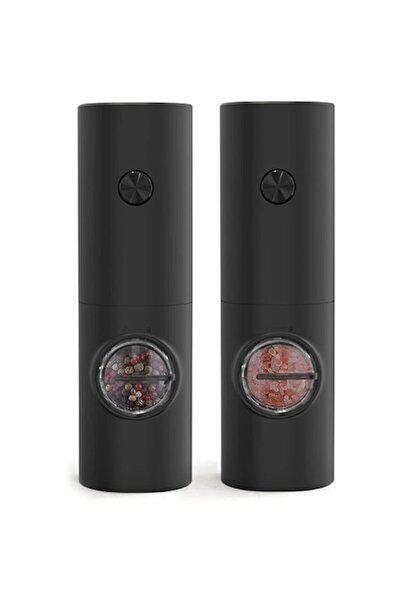 awwaline Set 2 râșnițe electrice pentru sare și piper, awwaline, negre, indic...