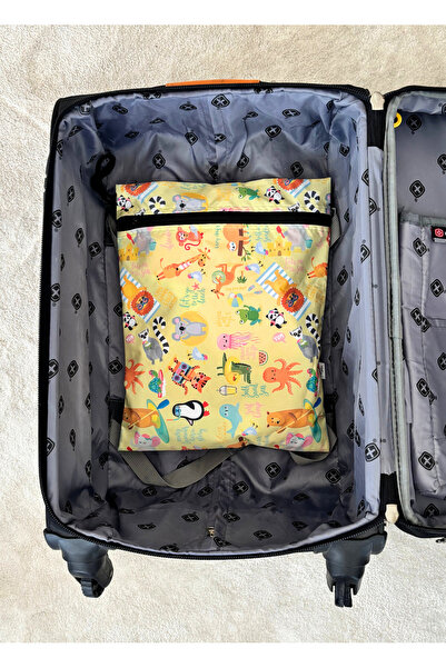 yorni 2 Adet, 30x35cm Sıvı Geçirmeyen, Islak Kuru Çok Amaçlı Çanta, Fermuarlı, Makinede Yıkanabilir