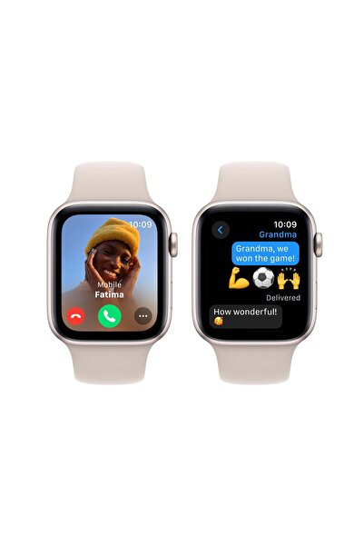 Apple Watch SE GPS 44mm Starlight Aluminium Case with Starlight Sport Band - M/L