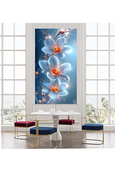 HDART Işık Saçan Çiçek Modern Duvar Kanvas Tablo Tablosu Ev  Salon Oda Büro O...
