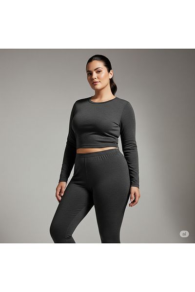 Isıl Termal |   Large Size Unisex Thermal Winter Jumbo Battal Size Leggings Anthracite