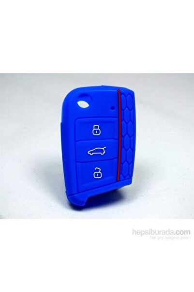 Space فولكس فاجن فولكس فاجن سكودا سيات بولو تيجوان جولف 7 مفتاح سيليكون أزرق