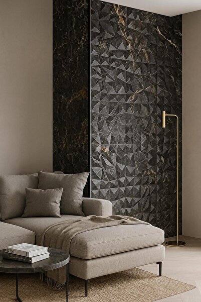 Duvarım 3 Boyutlu Mermer Desenli PVC Duvar Paneli Yakut (50-50 cm 4 adet-1 metrekare)