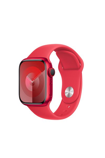 Apple سوار رياضي أحمر مقاس 41 مم (المنتج) - صغير/متوسط