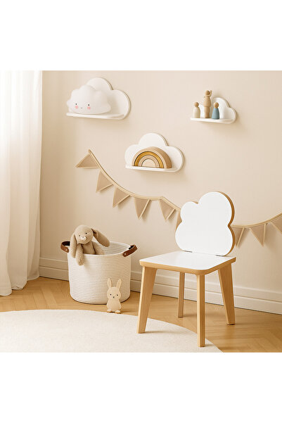 Asrimo mobilya Ahşap Çocuk Aktivite Sandalyesi - Bulut Sandalye