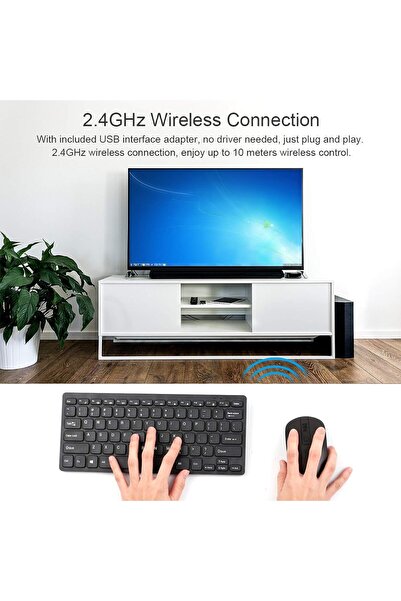 Mmctech Mini Kablosuz Wireless Klavye Mouse Seti 2.4 Ghz