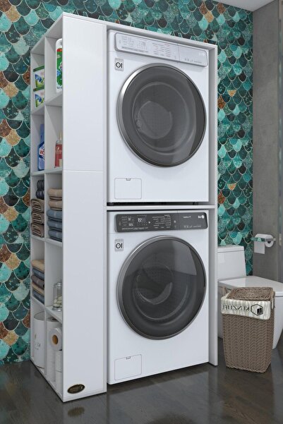 Kenzlife Çamaşır-kurutma Makinesi Dolabı Bolodenka Sol Byz 180*090*60 Banyo Kapaksız Arkalıksız