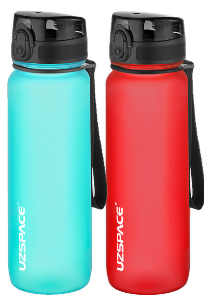 Uzspace طقم قارورة تريتان مكون من قطعتين سعة 800 مل و14 خيارًا مختلفًا للألوان