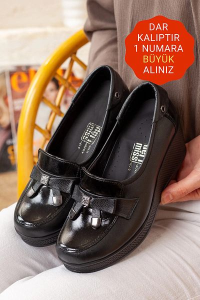 Adım Adım Women's Genuine Leather Orthopedic Shoes (Buy 1 Size Larger)