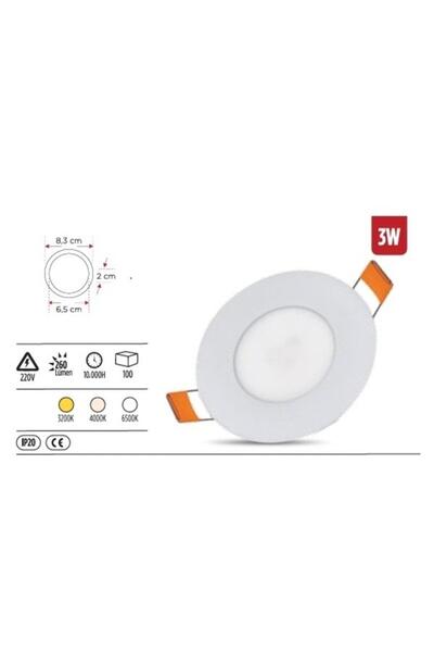 Elektroyou YCL 3W Led Panel Yuvarlak Sıva Altı 4000K Ilık Beyaz Işık EKO | YÜCEL-ALP1003 S