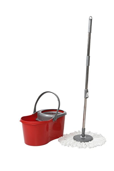 Tornado Döner Başlıklı Mop Paspas Temizlik Seti 16 Lt Kırmızı