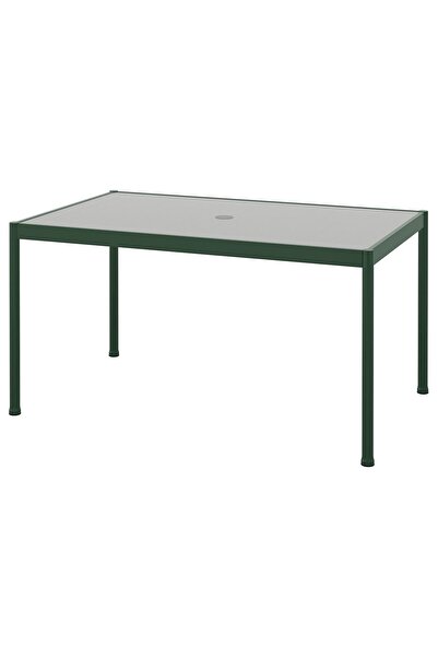 IKEA yemek masası, koyu yeşil-açık gri, 91x147 cm