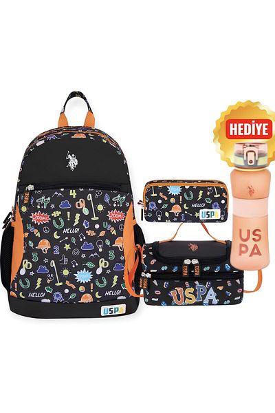 U.S. Polo Assn. Elementary School Backpack, Lunchbox, Pencil Bag