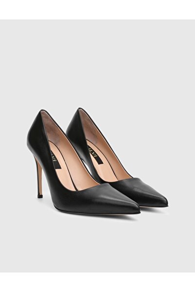 İLVİ Linz Hakiki Deri Siyah Kadın Stiletto