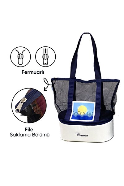 PUREFROST PF12 - Non-electric Ice-free Thermal Cooler Travel Beach Bag/1 Piece Thermo-Pure Gel Included