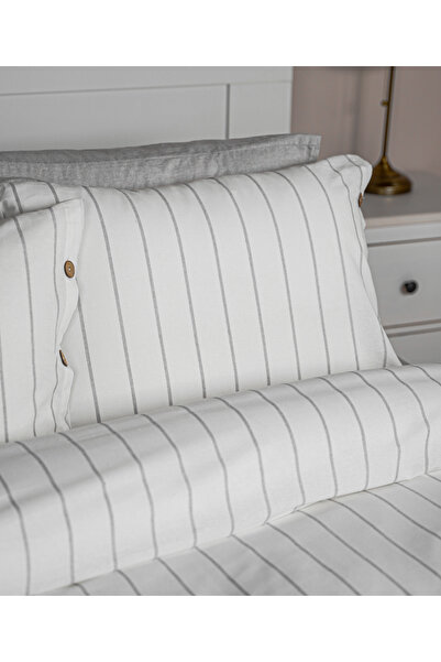 Menderes Home Cotton Collection Çift Kişilik Çizgili Nevresim Seti Rayuna