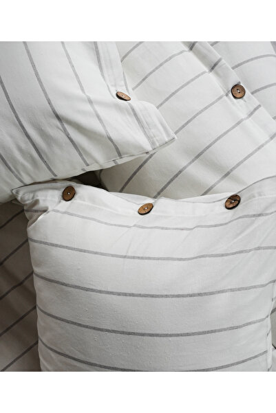 Menderes Home Cotton Collection Çift Kişilik Çizgili Nevresim Seti Rayuna