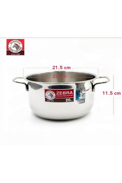 ZEBRA THAILAND ZEBRA Extra Infinity 18/10 Stainless Steel Small Cookware Set, Sizes 16-18-20 cm