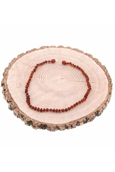 Deniz Doğal Taş Sertifikalı ( Taşlar) Doğaltaş Bebek Kolye - Kehribar