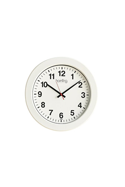 HOMİNG Homing Brook White Frame Modern Wall Clock 242055