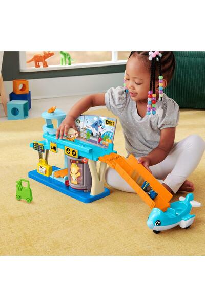 Little People Fisher-Price Little People Eğlenceli Havaalanı, uçak ve 3 akses...