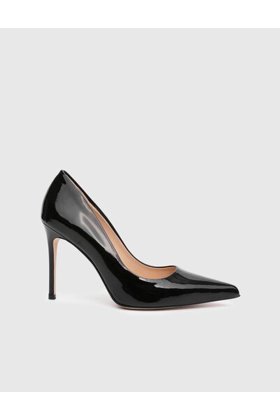 İLVİ Linz Genuine Patent Leather Black Women's Stiletto