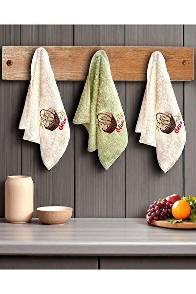 asev tekstil منشفة مطبخ 30x50 سم 3 قطع |   منشفة اليد |   مجموعة مناشف الوجه