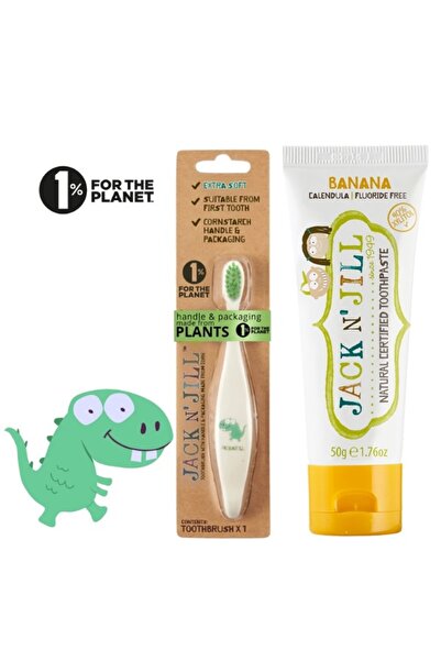 Jack N'Jill Jack N Jill Dino Diş Fırçası Muz Aromalı Diş Macunu 50 gr