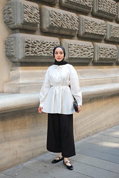 LOCCO Accesoriu Inimă Cămașă Albă