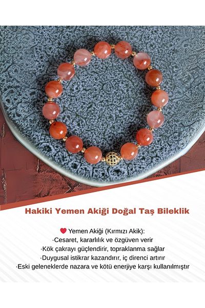 Saff Doğal Taş Certified Genuine Yemenite Natural Stone Bracelet