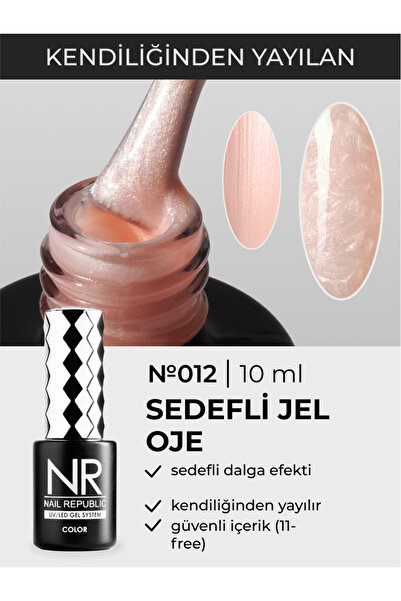 Nail Republic Kalıcı Oje Pembe Pearl Print 012 Tırnak Ojesi – 10ml Efektli Pr...