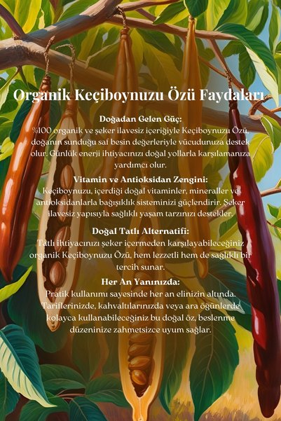 Mim and More Keçiboyunuzu Özü - Organik, %100 Doğal, Katkısız, 250 ml