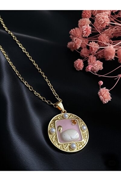 KANERUZ Gold Color Steel Design Necklace