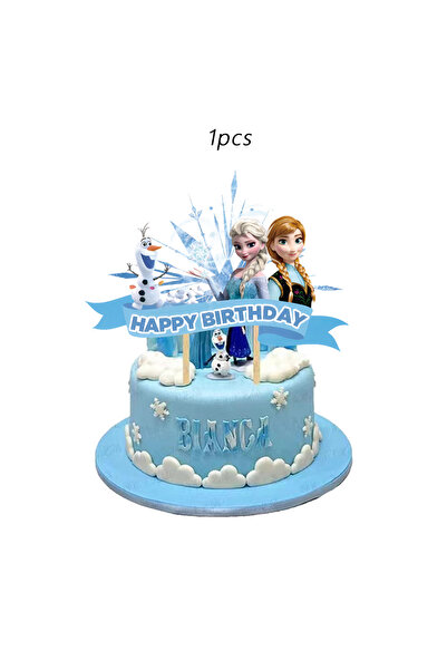 Miniso 1pcs 25pcs Frozen Princess Elsa Cake Topper、Cupcake Toppers, Frozen Princess Elsa Birthday Decoratio