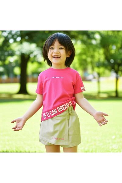 Store Shorts with Croplu Skirt Waiter Boy Girl's Summer Suit