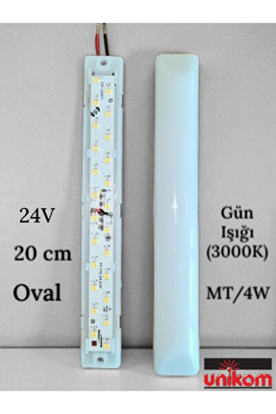 UNİKOM 50'li Paket 24v Tente Led Aydınlatma Armatür 20cm-oval Taban-gün Işıgı...